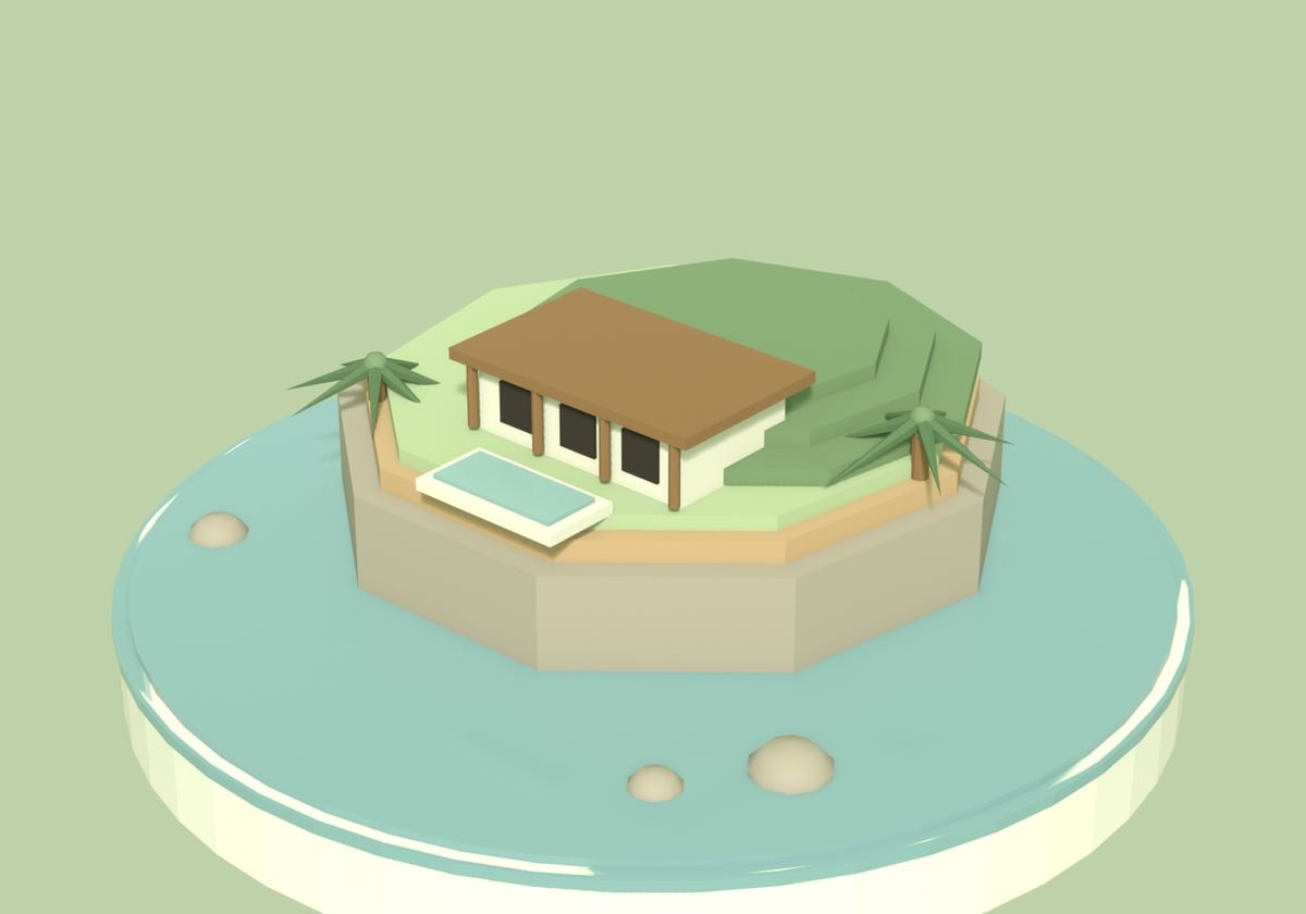 A miniature cliff villa with an infinity pool above the sea, tea terraces behind