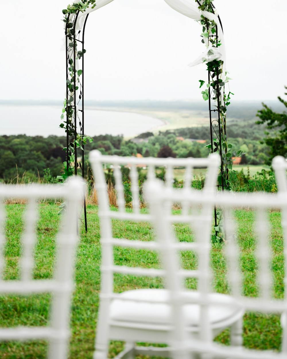 A ceremony structure built for a wedding