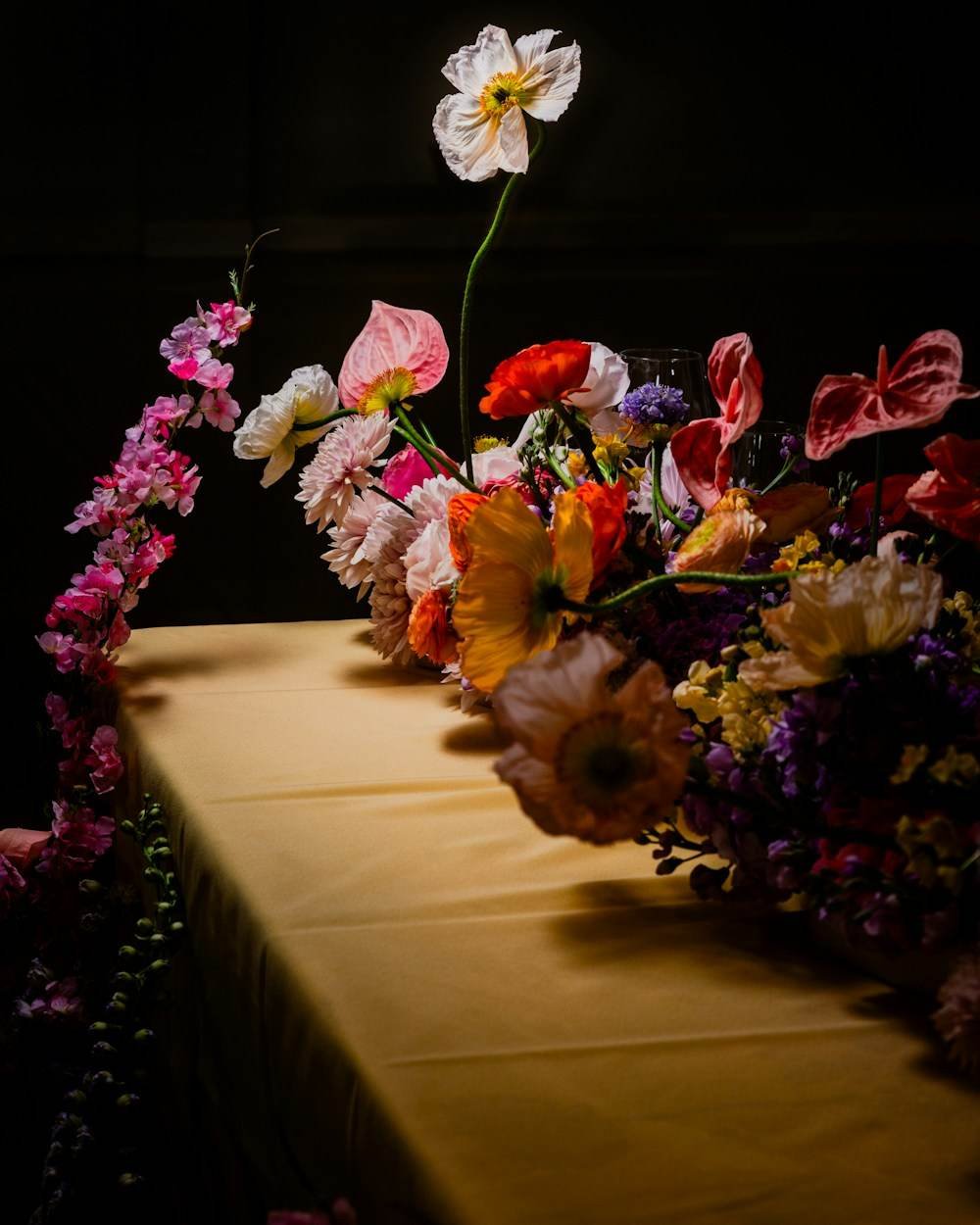 A floral arrangement on a table