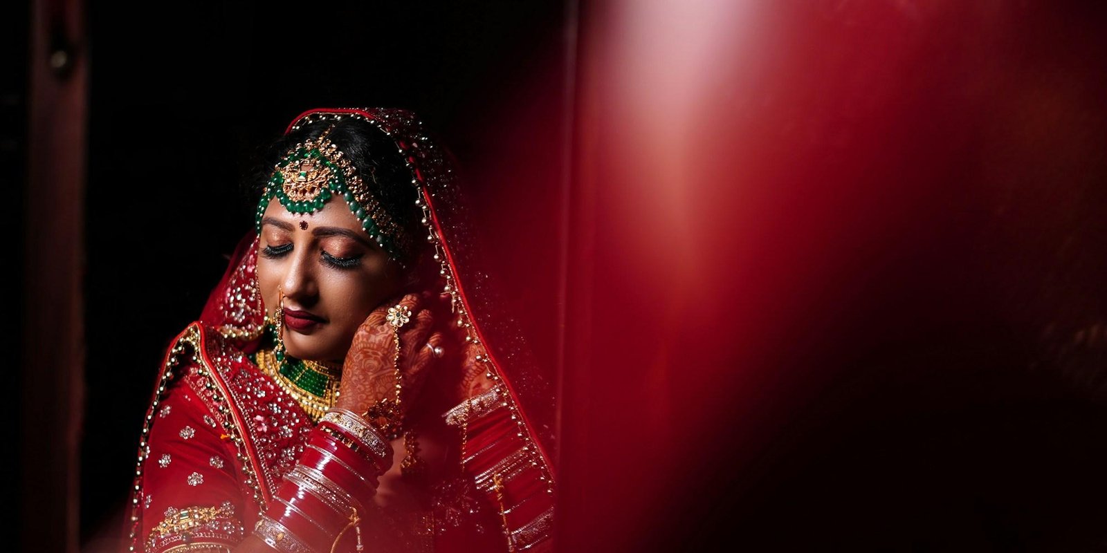 A wedding portrait in available light