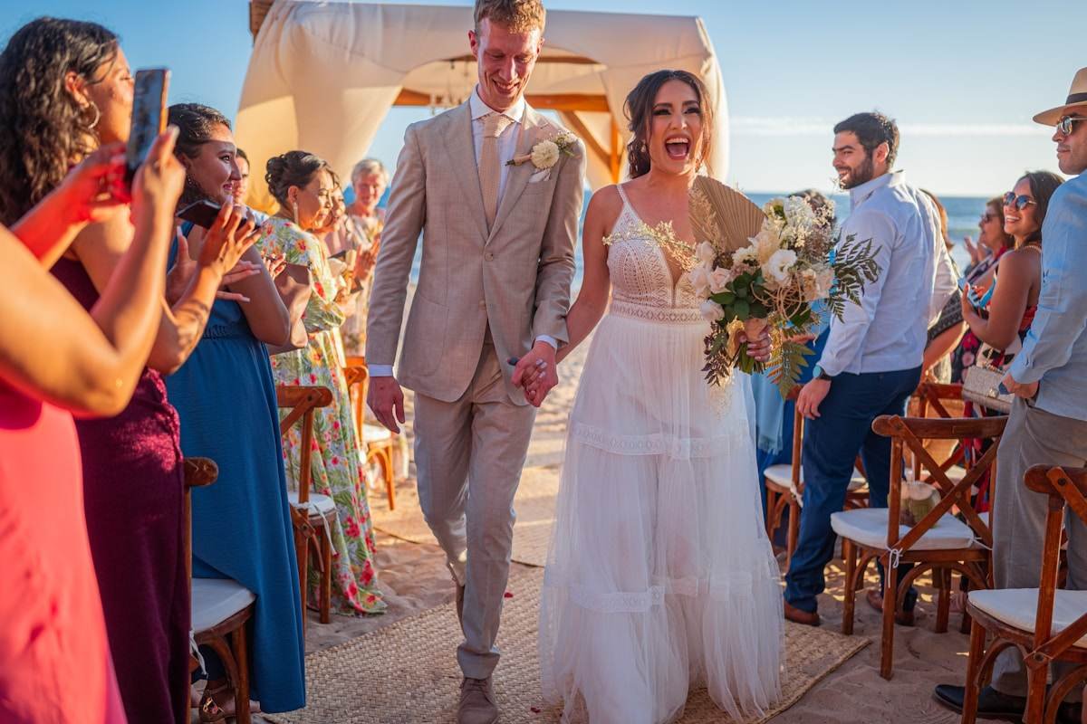A frame from the wedding the couple called TejGotSoum